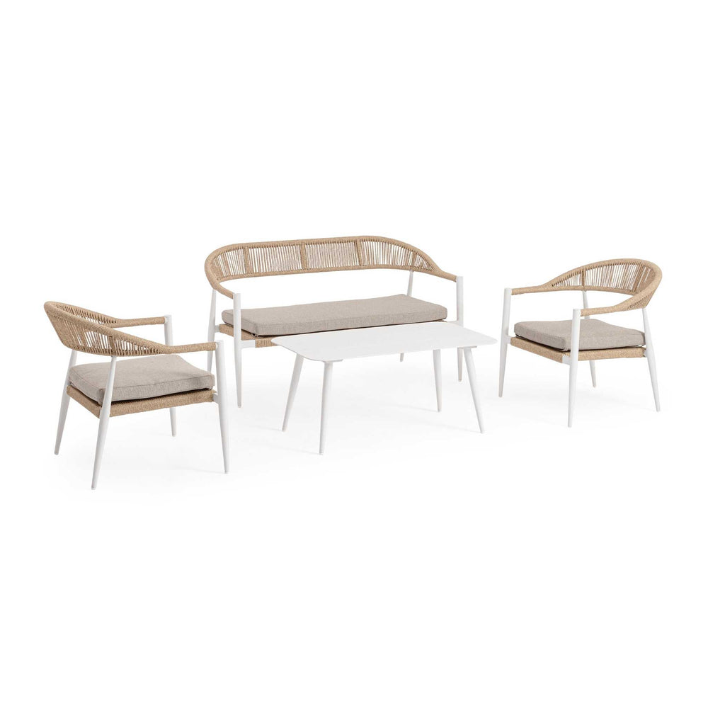 Conjunto Jandia sofá + 2 poltronas + mesa